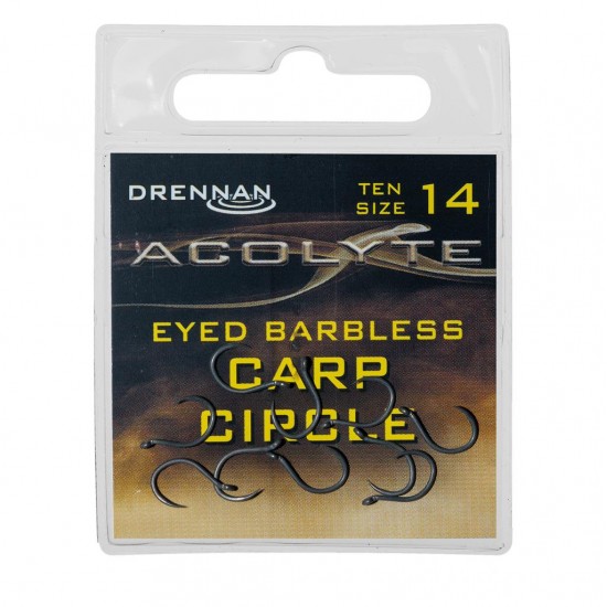 Carlige Drennan - Acolyte Carp Circle Barbless Nr. 14